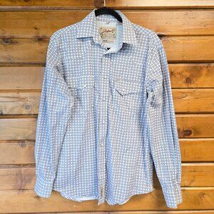 Rafter C Cowboy Collection Long Sleeve Pearl Snap Button Down Men's Small